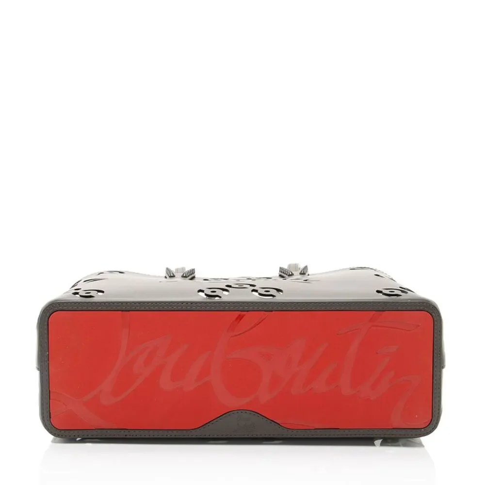Christian Louboutin Gray Laser-Cut Tote